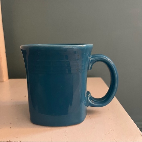 Fiesta Square Mugs (2), Made in USA, Vintage. Peacock Blue - Picture 15 of 15